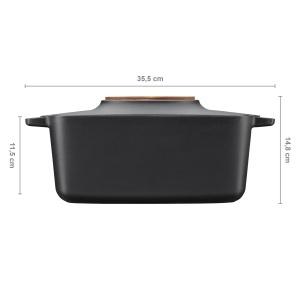 Oala din fonta Fiskars Norden, 5L, oval, cu tratament antiaderent, negrumaro - Img 3