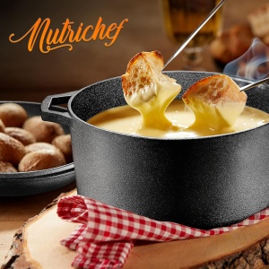 Oala din fonta NutriChef, 26 cm, 3.5 litri, negru mat - Img 7