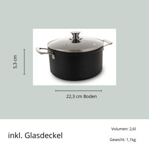 Oala Genius Cerafit Plasma, 5 litri, 24 cm, inox, negru - Img 7
