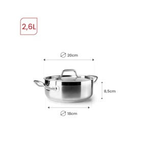 Oala inox IBILI 607520 20 cm compatibila inductie capac inclus - Img 2