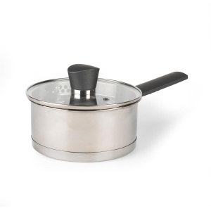 Oala inox Russell Hobbs 16 cm, 1.5 L, capac din sticla, compatibila inductie
