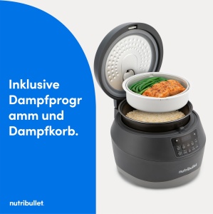 Oala multifunctionala Nutribullet EveryGrain Cooker NBRC605DG 600W 10 cesti Gri - Img 5