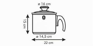 Oala pentru lapte Tescoma, 2 litri, inox, cu capac din sticla - Img 6