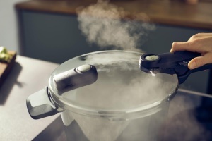 Oala sub presiune Fissler Vitaquick Elemental 3,5 si 6 L, Salbeigrun, cu capac din sticla - Img 6