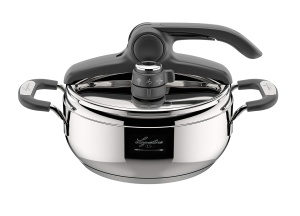 Oala sub presiune Lagostina Briosa, inox 1810, capacitate 3,5 l, sistem de deschidere usor