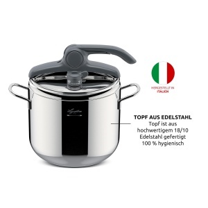 Oala sub presiune Lagostina LagoeasyUP 7 l, inox 1810, pentru inductie si gaz - Img 3
