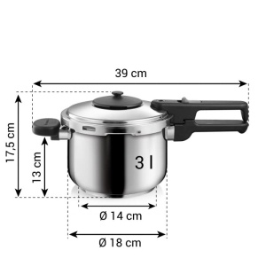 Oala sub presiune Tescoma GrandCHEF 3,0 l - moderna, eficienta, pentru toate tipurile de plite - Img 3