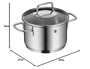 Oala WMF Astoria 16cm cu capac din sticla, 1.9L, Cromargan inox - Img 9