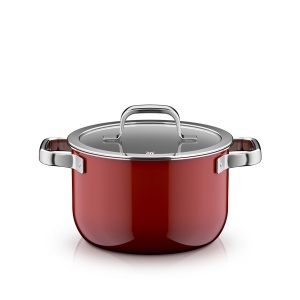 Oala WMF Fusiontec Mineral Pro 20 cm Material Rezistent la Zgarieturi Compatibila cu Inductie Culoare Passion Red