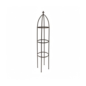 Obelisc Metalic pentru Gradina Relaxdays, 190 cm, Culoare Maro, Witterungsbestandig - Img 4