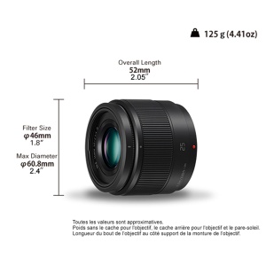 Obiectiv Panasonic Lumix G 25mm F17 Negru Micro 43 Compact si Usor - Img 6