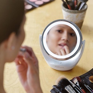 Oglinda cosmetica Medisana CM 835, LED, 5x zoom, 360 rotativa, Alb - Img 3