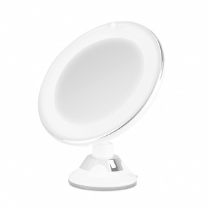 Oglinda cosmetica Orbegozo ESP 1010 cu LED, 10x marire, gri si alba