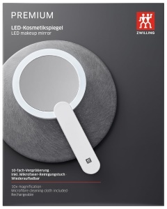 Oglinda cosmetica ZWILLING cu LED, 10x marire, reincarcabila, alba - Img 6
