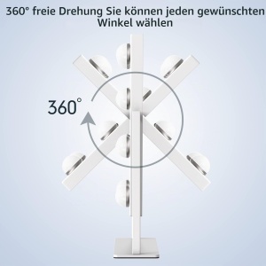 Oglinda de machiaj TUREWELL cu lumini LED, 3 moduri de culoare, 360 rotatie - Img 5