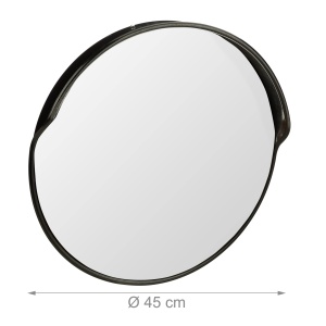 Oglinda de siguranta Relaxdays 45 cm, bruchsicher, pentru interior si exterior, neagra - Img 4