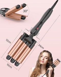 Ondulator cu 3 Tuburi pentru Par, Model 25mm, Temperatura Reglabila 150-210C - Img 6