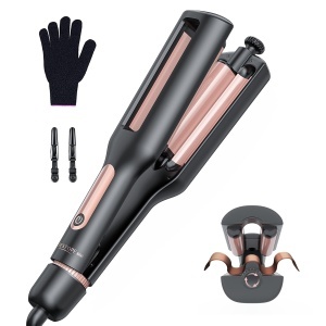 Ondulator de par 4 in 1 BESTOPE MIX, 22253238mm, 4 temperaturi, negru-roz