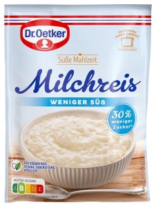 Orez cu lapte Dr. Oetker, 16 pachete x 112 g, cu 30 mai putin zahar