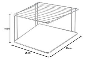Organizator colt bucatarie Metaltex Boxe 364001000 1 etaj 25x25x15 cm argintiu - Img 7