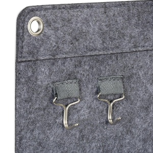 Organizator de perete Relaxdays, set 2 bucati, 4 compartimente, gri, 65 x 30 cm - Img 6