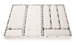 Organizator tacamuri Tescoma FlexiSPACE 370 x 222 mm, plastic robust, cu picioare antiderapante - Img 3