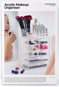 Organizer cosmetic InnovaGoods, 7 sertare, 16 compartimente, transparent - Img 5