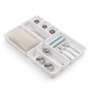 Organizer modular Rayen, set 8 piese, alb, adaptabil, robust - Img 6