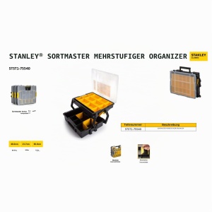 Organizer multifunctional STANLEY Sortmaster STST1-75540, 38x23x19 cm, 2 niveluri - Img 3
