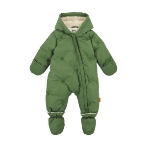 Overall de iarna Steiff EU 68 verde bronz, cu gluga, pentru copii