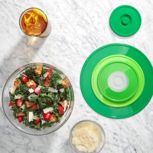 OXO Good Grips Capac din silicon reutilizabil 20cm Verde Transparent - Img 9