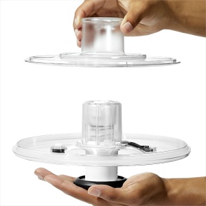 OXO Steel Salatschleuder din inox Capac transparent Mecanism pompare - Img 7