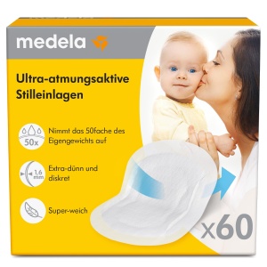 Pachet 60 Tampoane de Alaptare Medela Ultra-atmungsaktive Saugabilitate Mare, Design Discret
