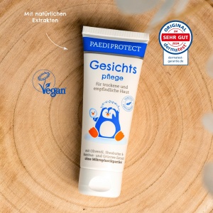 PAEDIPROTECT Face Care Baby & Kids Cream 75 ml, fara parfum si fara microplastice, crema de fata piele uscata, sensibila, ingrediente vegane de ingrijire calmanta si hranitoare, lotiune de ingrijire a pielii bebelusilor - Img 3