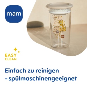 Pahar de invatare MAM Easy to Drink 290 ml, set 2 bucati, culoare ZebraLeo - Img 8