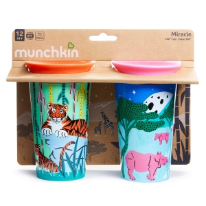Pahar de invatare Munchkin Miracle 360, 266 ml, set 2 bucati, design TigerNashorn - Img 5