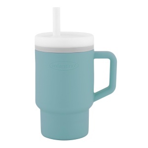 Pahar pentru copii Infantino My 1st Tumbler, 255 ml, culoare albastra, cu maner