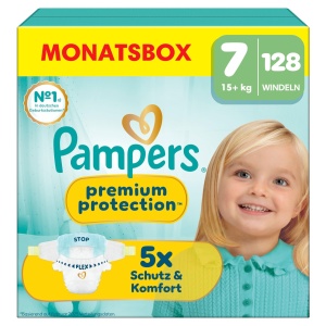 Pampers Premium Protection Scutece Marimea 7 (15kg) 128 Bucati