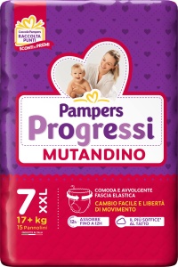 Pampers Progresi Hainute XXL, 17 kg, 15 bucati