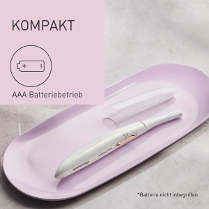 Panasonic ES-WR51 Aparat de tuns corp compact, Indepartator de par pentru femei, Aparat de ras pentru femei, Uscat, Functioneaza cu baterii (este necesar 1 x AAA), Capac de protectie, Perie de curatare, Alb - Img 7