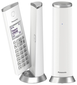 Panasonic KX-TGK212JTW Telefon DECT fara fir cu iluminare de fundal LCD de 1,5 inchi, tonuri de apel albe, apeluri nedorite, Eco si Eco Plus, alb - Img 1