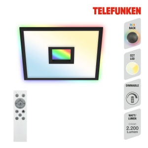 Panou LED Telefunken 24W, 2200lm, RGB, cu telecomanda, negru - Img 3