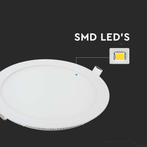 Panou LED V-TAC Runde 12W 1160lm 2700K Alb - Eficienta Energetica, Design Elegant - Img 2