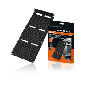 Panou Solar OSRAM BATTERYcharge SOLAR 20W, Faltabil, USB-C si USB-A, Waterproof