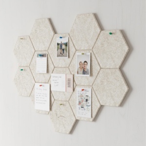 Panouri Acustice Relaxdays, 18 bucati, autoadezive, hexagonale, 30x26 cm, bej - Img 5