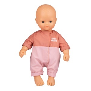 Papusa Baby Nurse Smoby, 32 cm, cu ochi de somn si corp moale, pentru copii peste 18 luni