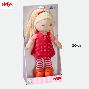 Papusa de carpa HABA Annelie - Papusa moale cu par pentru coafare - Cu haine schimbabile - De la 18 luni - 30 cm - Lavabil - 1302108001 - Img 7