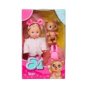 Papusa de jucarie Simba Evi Love Teddy, 12 cm, cu hainute si rucsac - Img 7