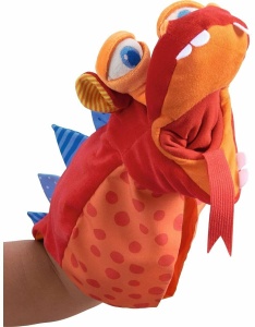 Papusa de mana HABA Allesfresser Monster 39 cm, cu ochi mobili si bila de plastic - Img 4