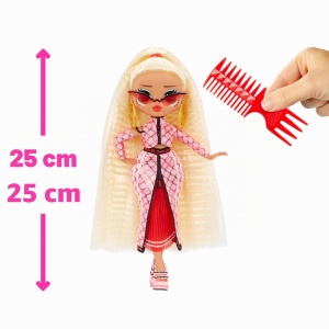 Papusa de Moda L.O.L. Surprise OMG Swag cu Accesorii si Moda Transformabila, Roz - Img 6